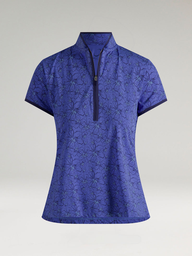 CHLOE CAP SLEEVE ZIP MOCK