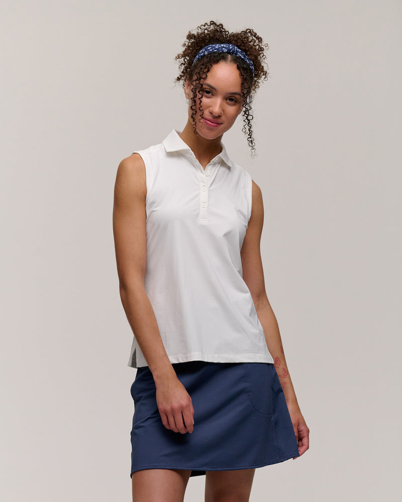 Summer Sleeveless Performance Polo