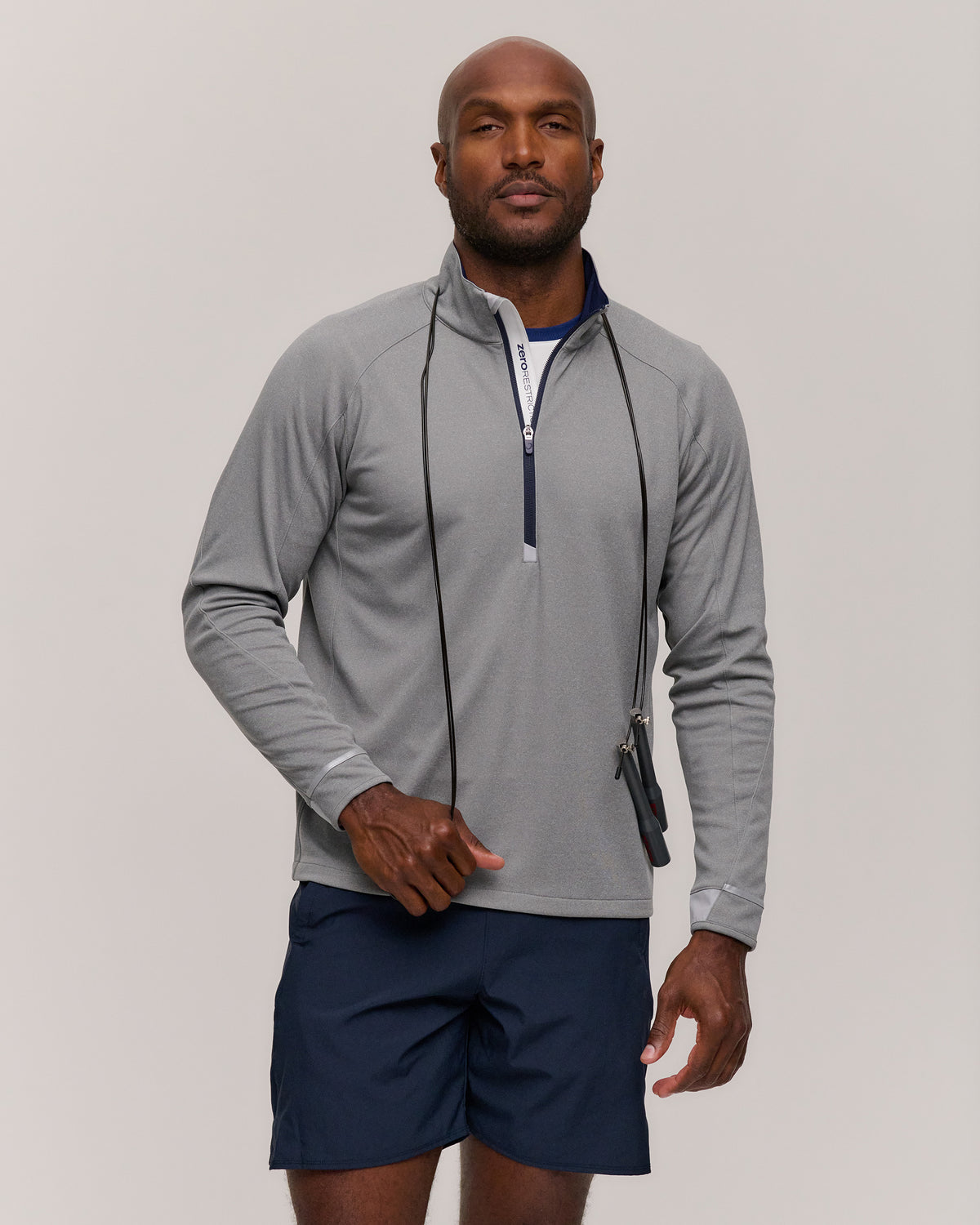 GREY HEATHER/NAVY
