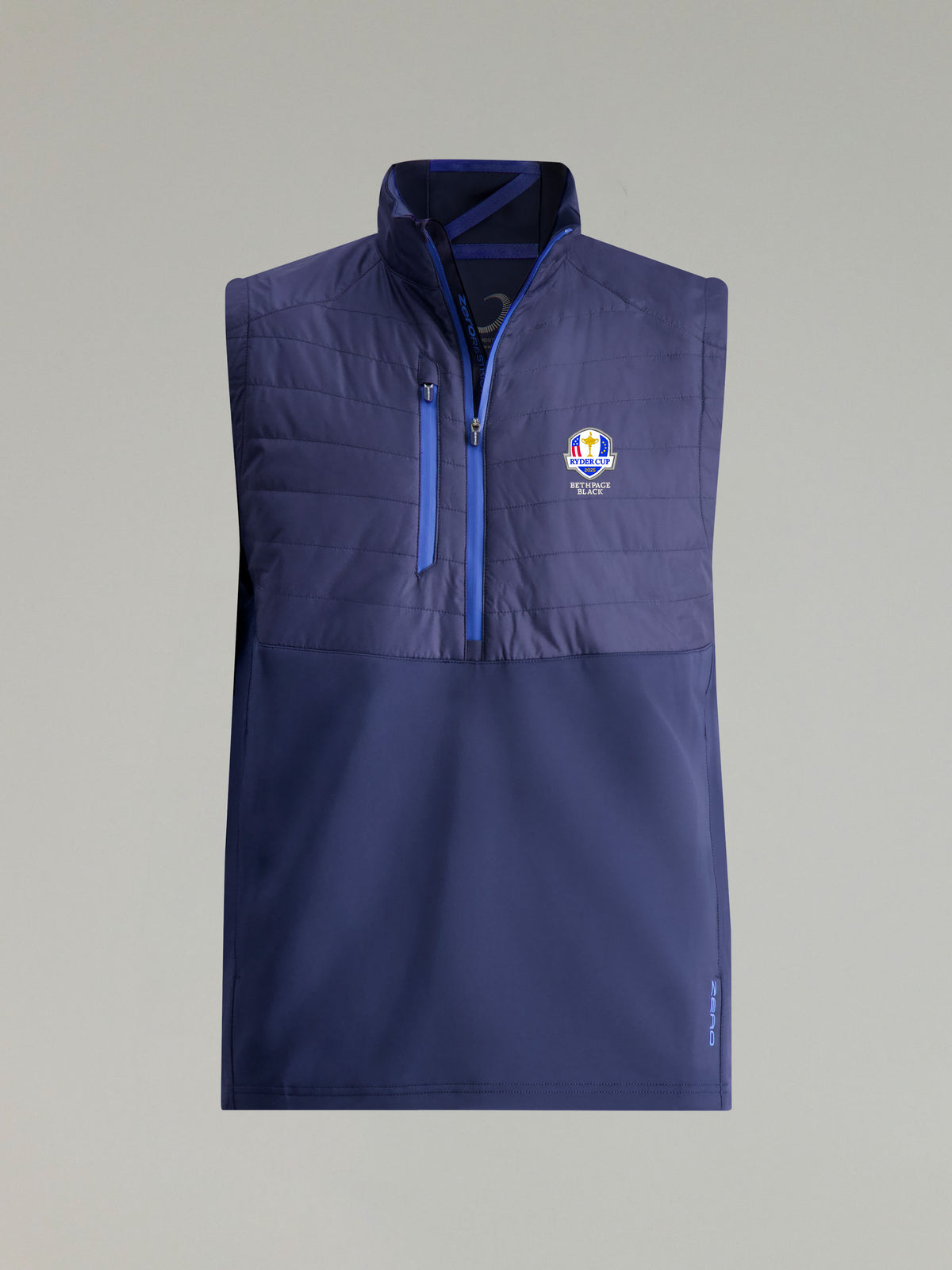 Maglione Zero Restriction Z425 1/4 Zip Uomo - Carbone/Navy - Pile In Poliestere Per Golf - Foto 2