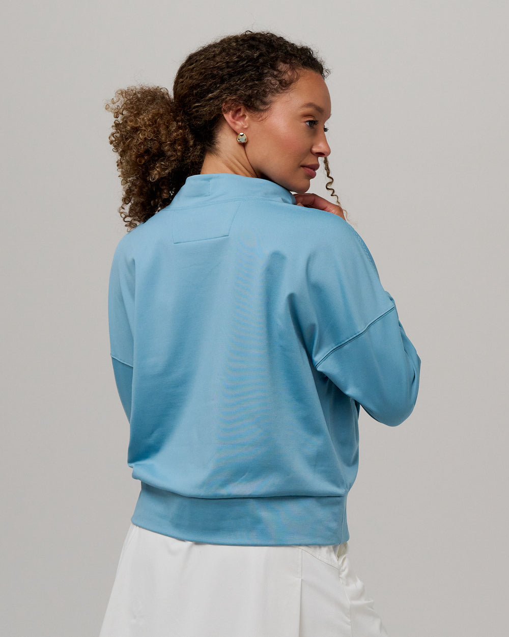 新作　ORCIVALTypewriterRegularCollarShirt Evie Mock Neck Performance Golf Pullover | Zero Restriction