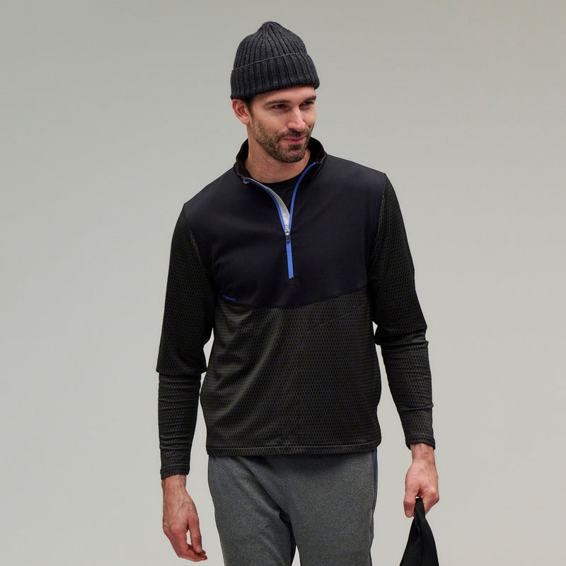 Hex Textured Performance Quarter Zip