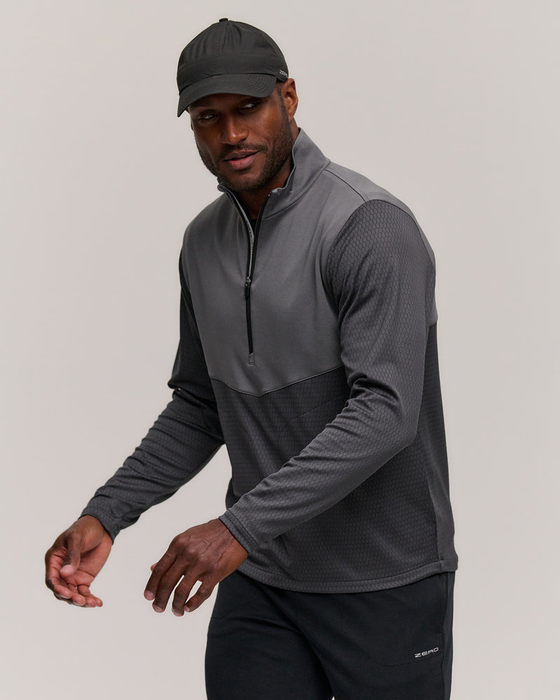 Hex Textured Performance Quarter Zip