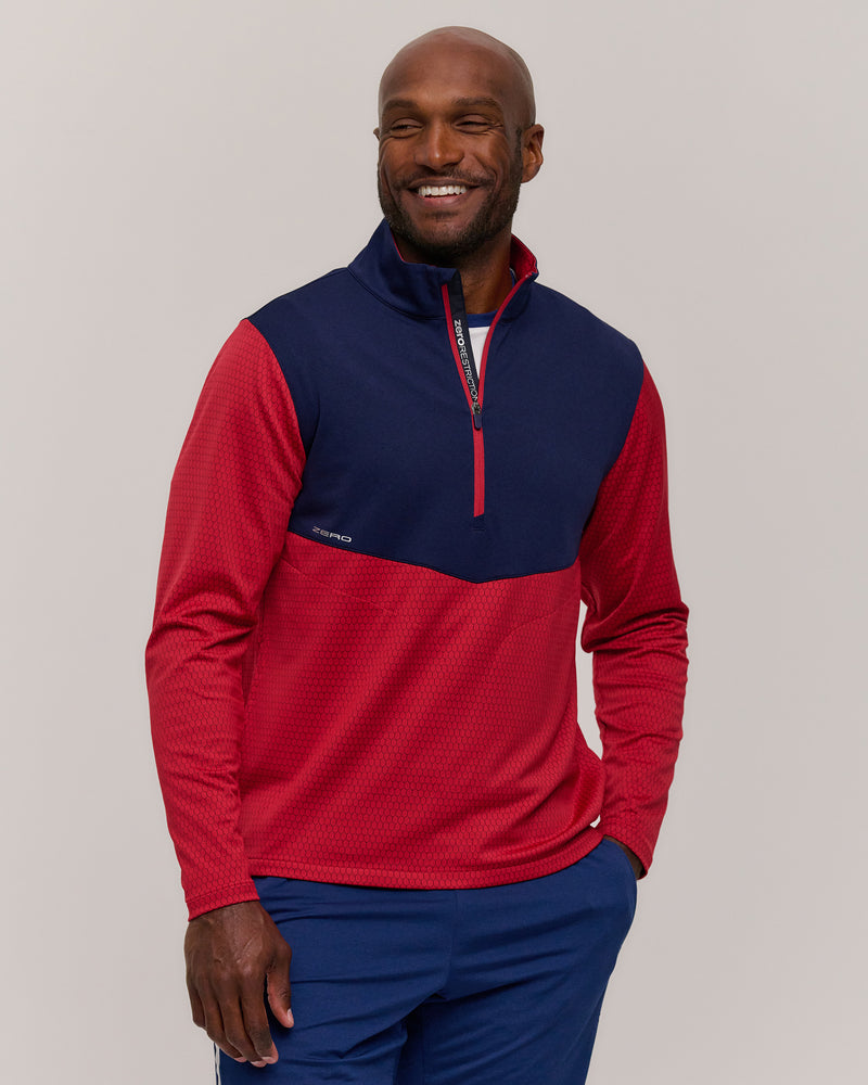 Hex Textured Performance Quarter Zip