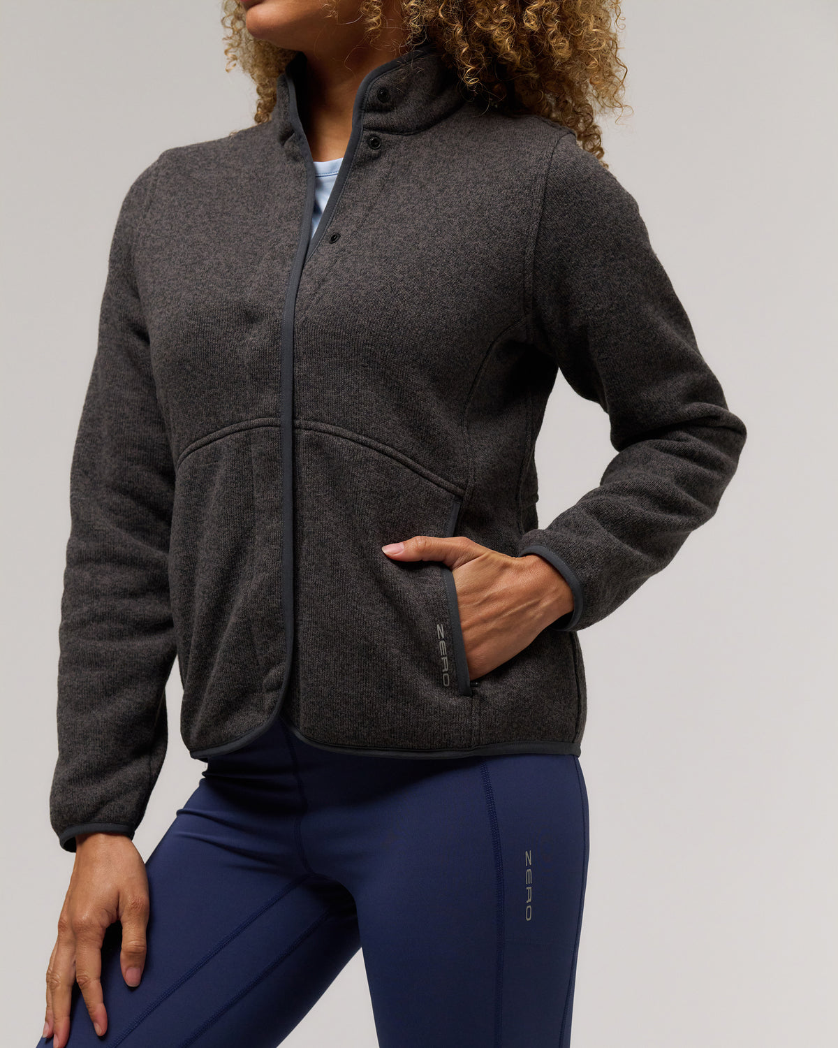 Gabby Sweater-Knit Fleece Jacket