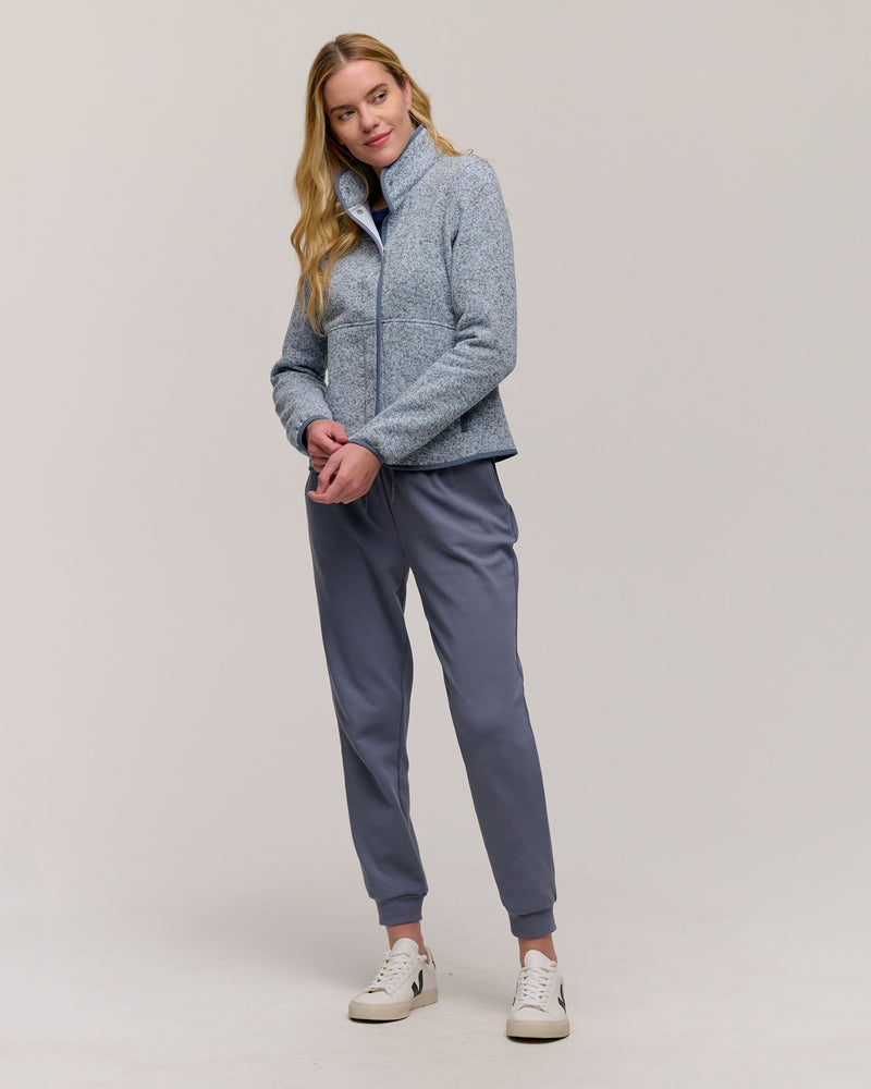 Gabby Sweater-Knit Fleece Jacket