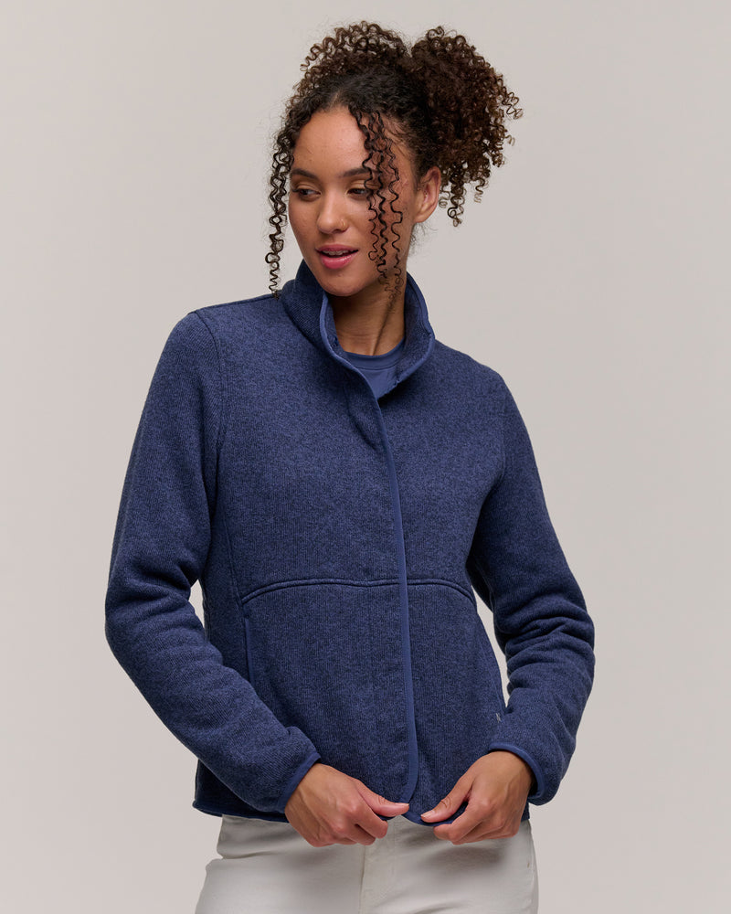 Gabby Sweater-Knit Fleece Jacket