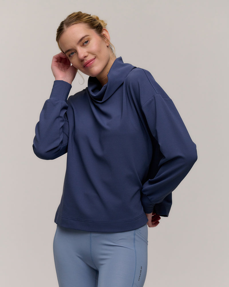 Sam Ribbed Cowl Neck Pullover