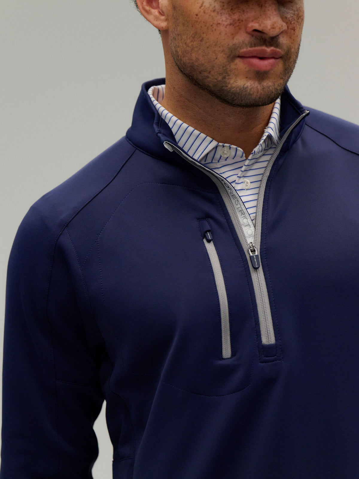 NAVY/METALLIC SILVER