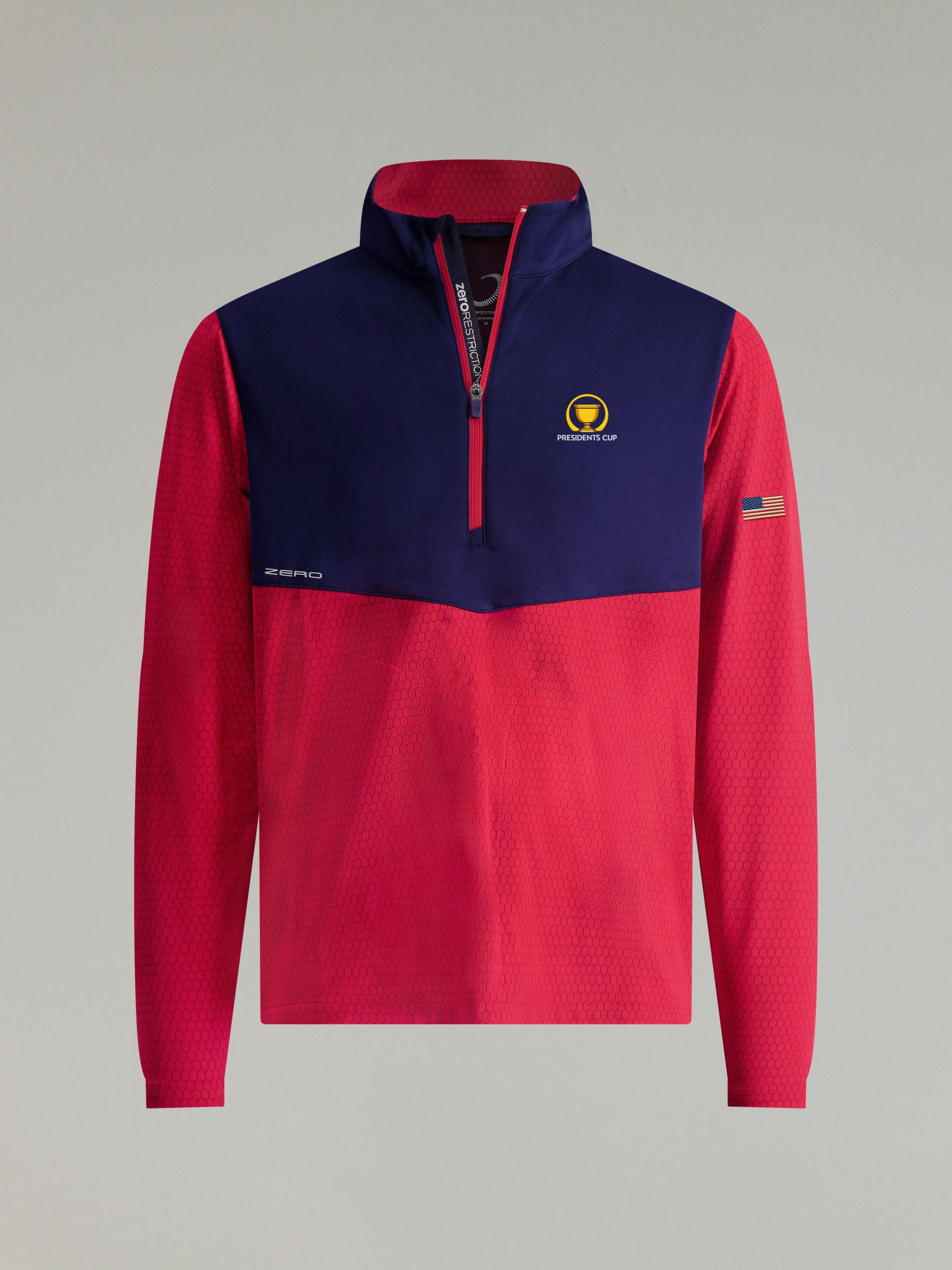 HEX 1/4 ZIP | U.S. TEAM | BARN RED