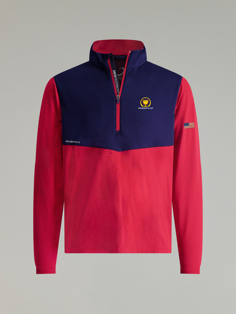 HEX 1/4 ZIP | U.S. TEAM | BARN RED