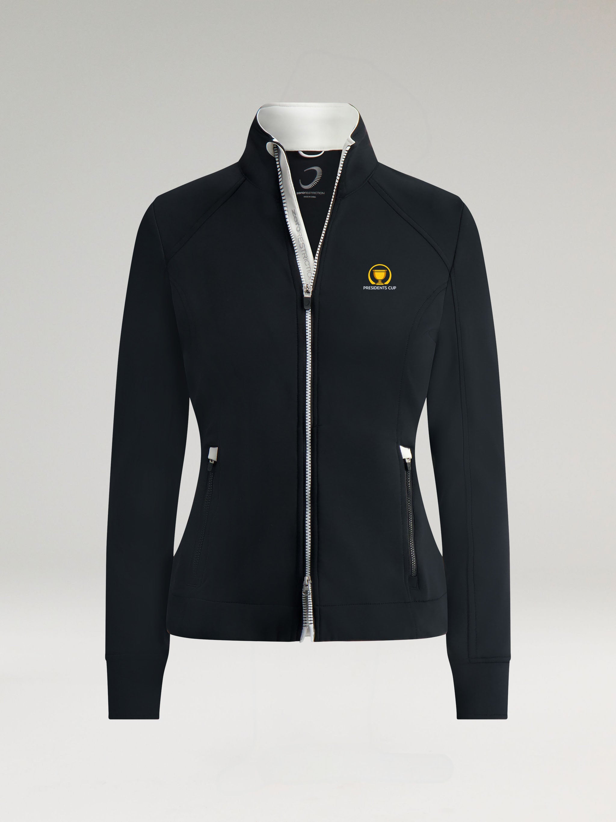 MIKAELA FULL ZIP | PRESIDENTS CUP ICON | BLACK/WHITE