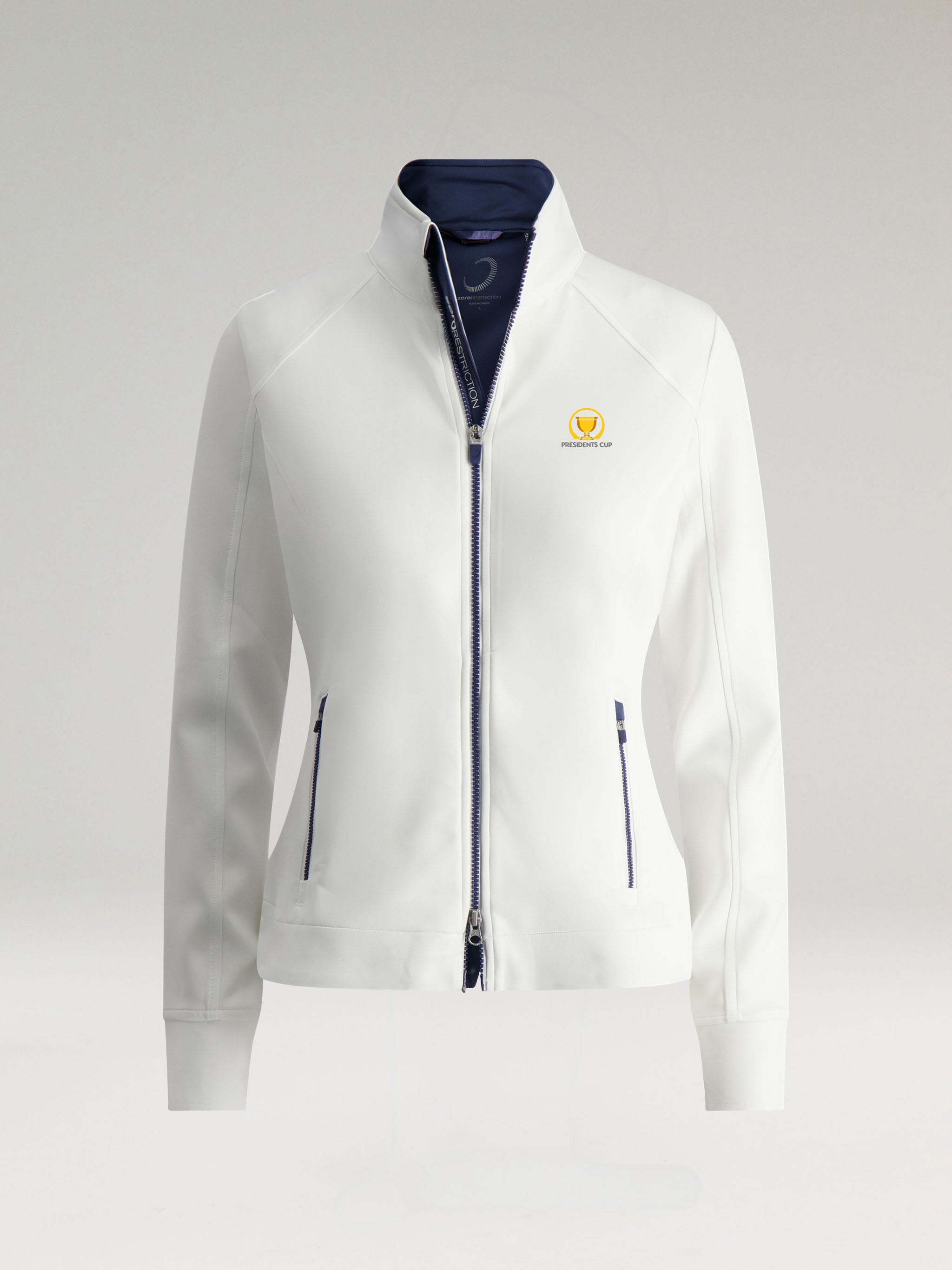 MIKAELA FULL ZIP | PRESIDENTS CUP ICON | WHITE/STORM - Zero Restriction