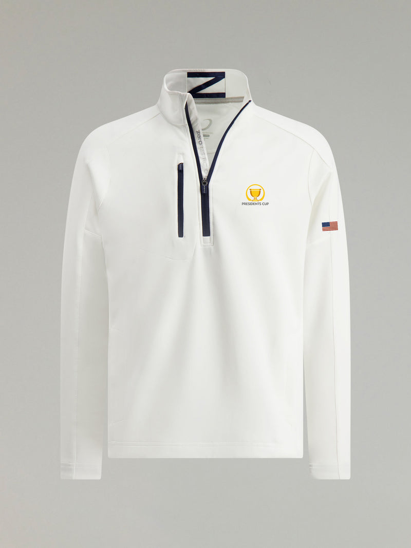 Z500 1/4 Zip Pullover  | U.S. TEAM | WHITE/NAVY