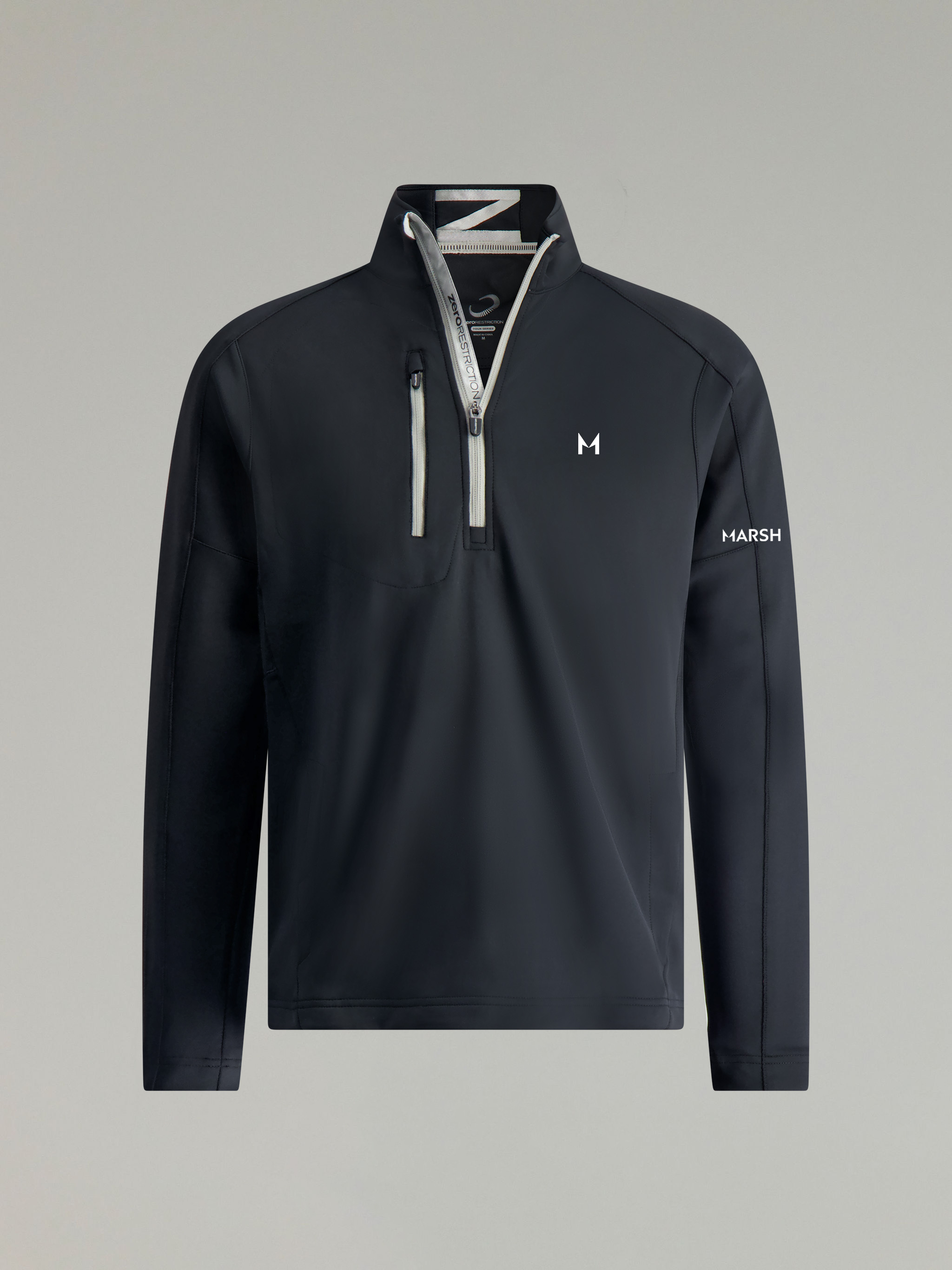 Z500 1/4 Zip Pullover | Marsh | Black/Metallic Silver