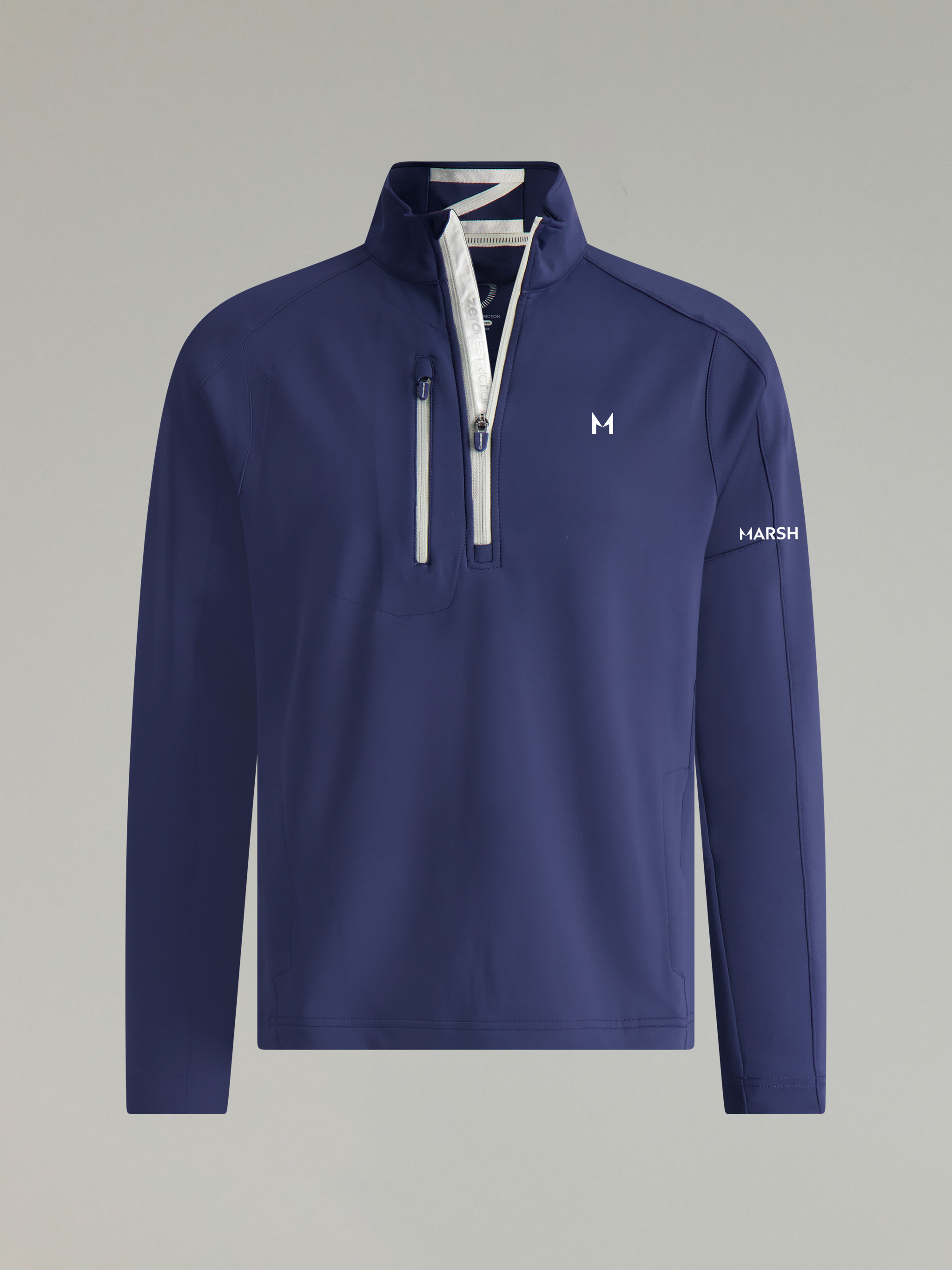Z500 1/4 Zip Pullover | Marsh | Navy/Metallic Silver