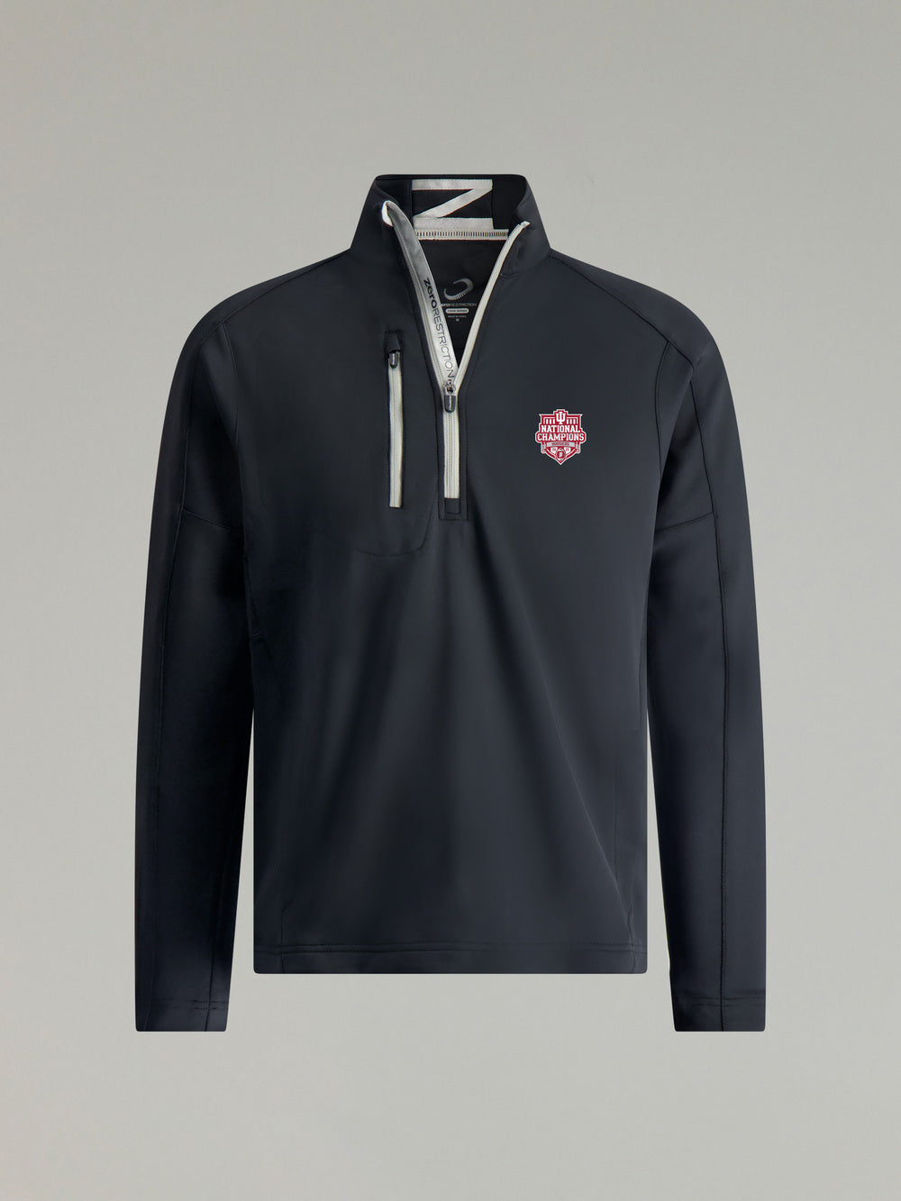 Z500 1/4 ZIP PULLOVER | INDIANA CHAMPIONS | BLACK/METALLIC SILVER
