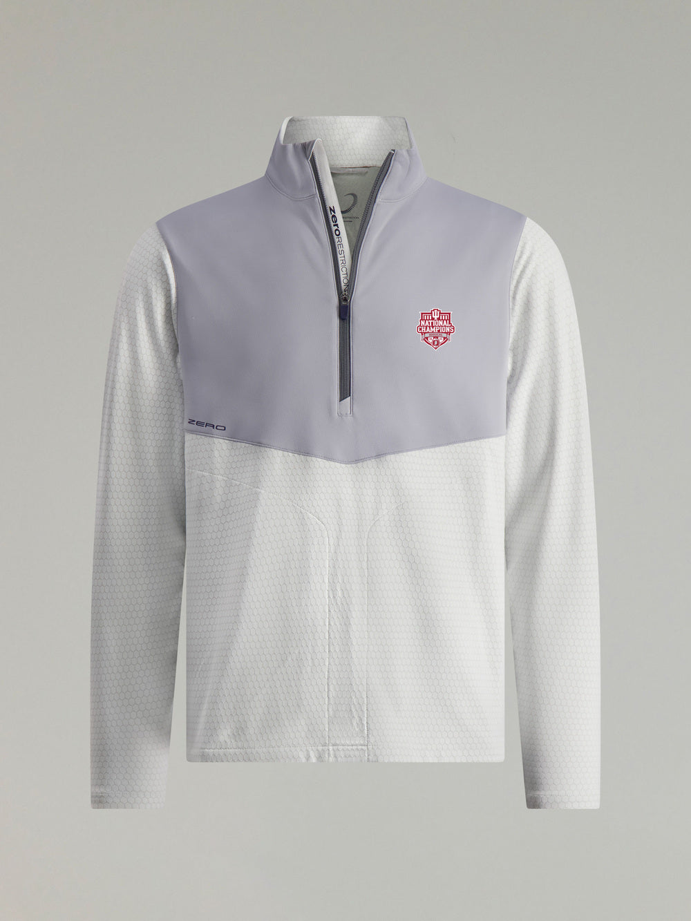 HEX 1/4 ZIP | INDIANA CHAMPIONS | WHITE/METALLIC SILVER - Zero Restriction