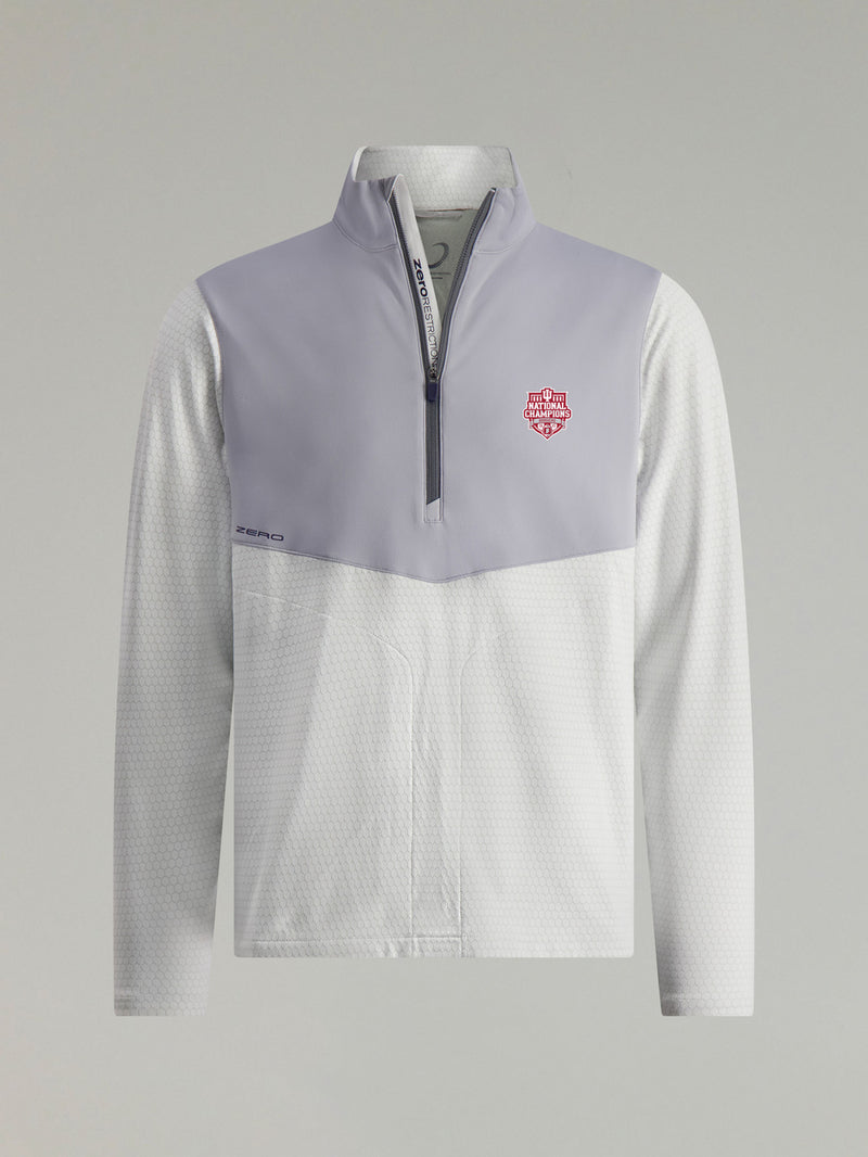 HEX 1/4 ZIP | INDIANA CHAMPIONS | WHITE/METALLIC SILVER