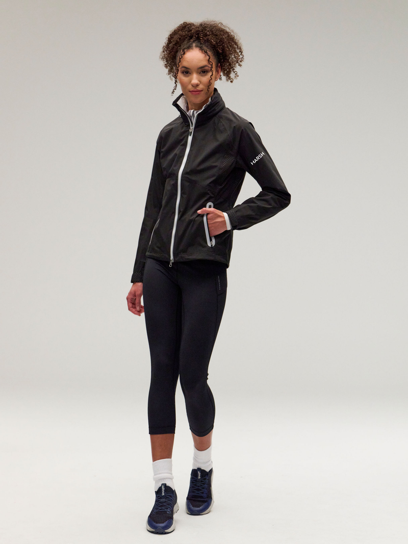 Hooded Olivia Jacket | Marsh | Black/Metallic Silver