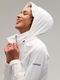 Hooded Olivia Jacket | Marsh Mosaic | White/White - Zero Restriction
