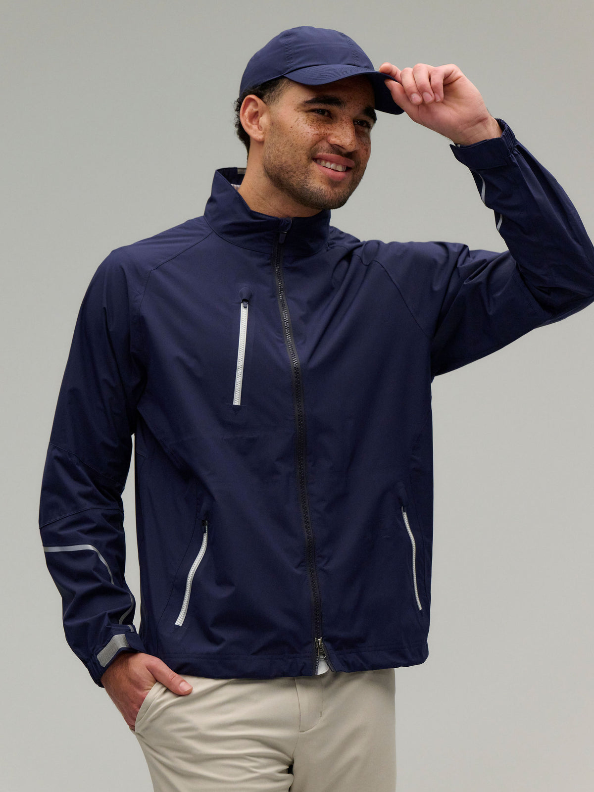 NAVY/METALLIC SILVER