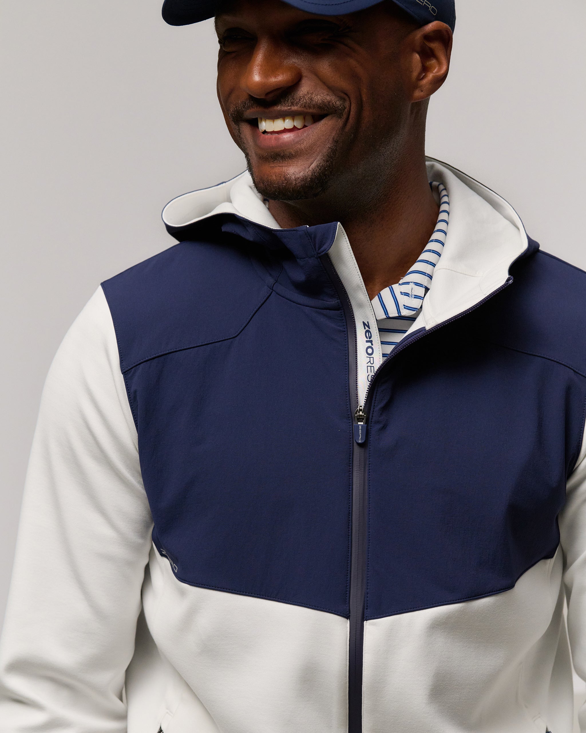 Spinks Hybrid Hooded Full-Zip Golf Jacket | Zero Restriction