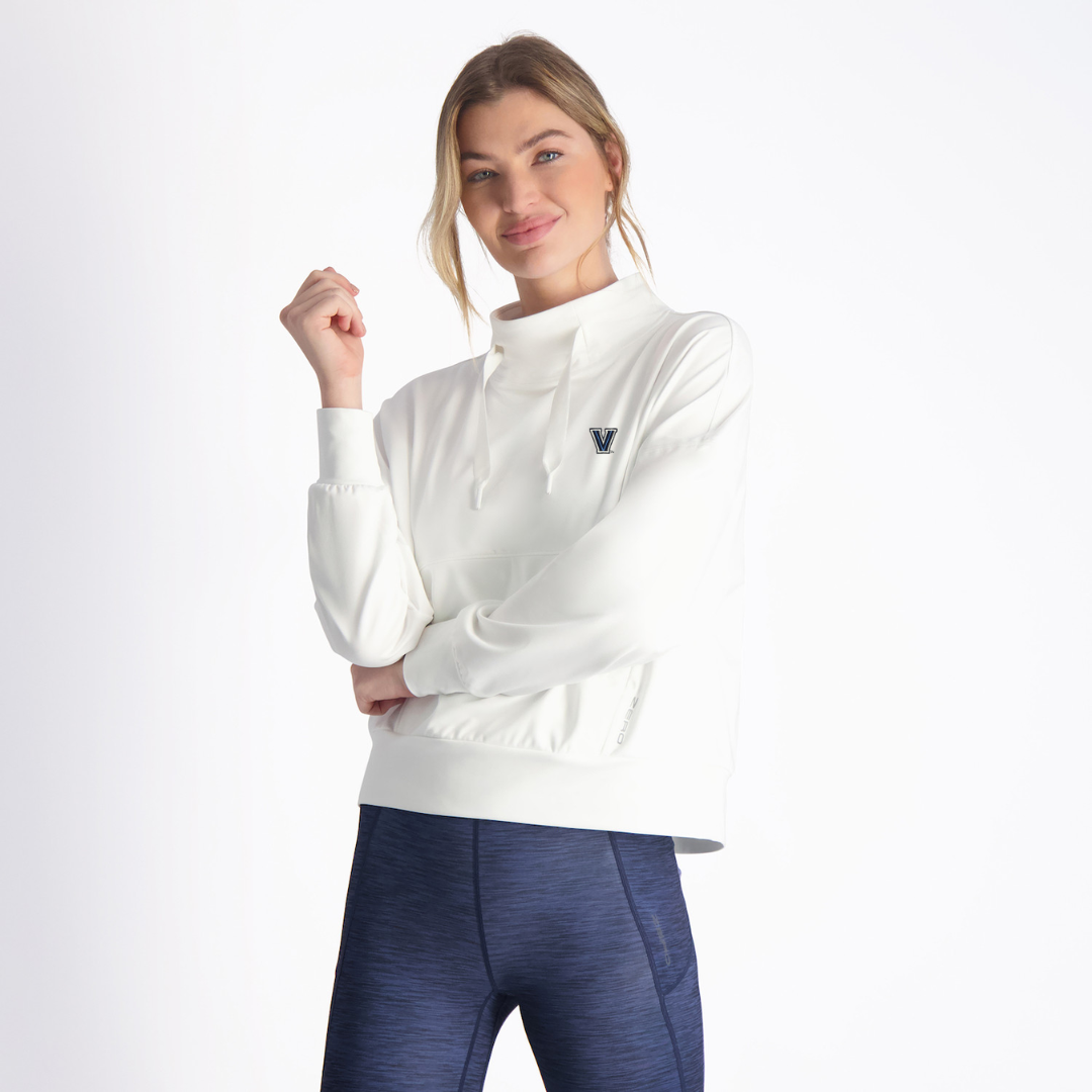 Villanova Evie Mock Women's Golf Top | Zero Restriction Collegiate Villanova Evie Mock Women's Golf Top | Zero Restriction Collegiate