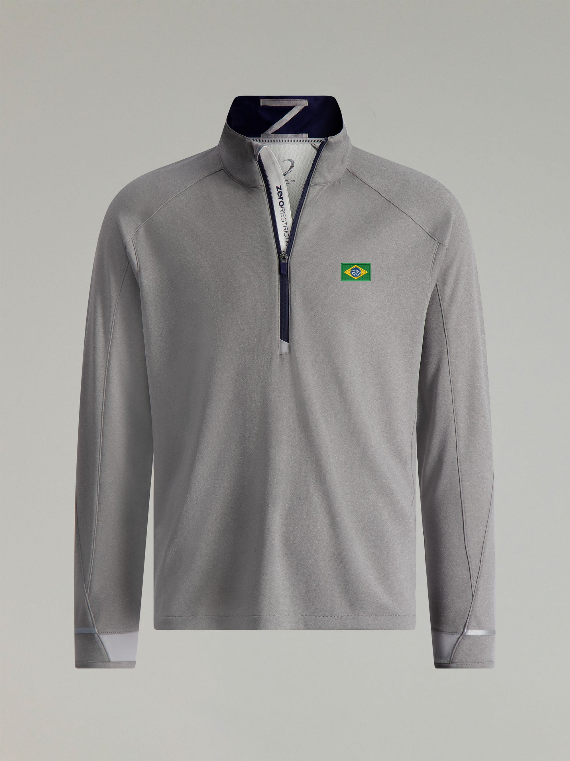 grey heather/navy