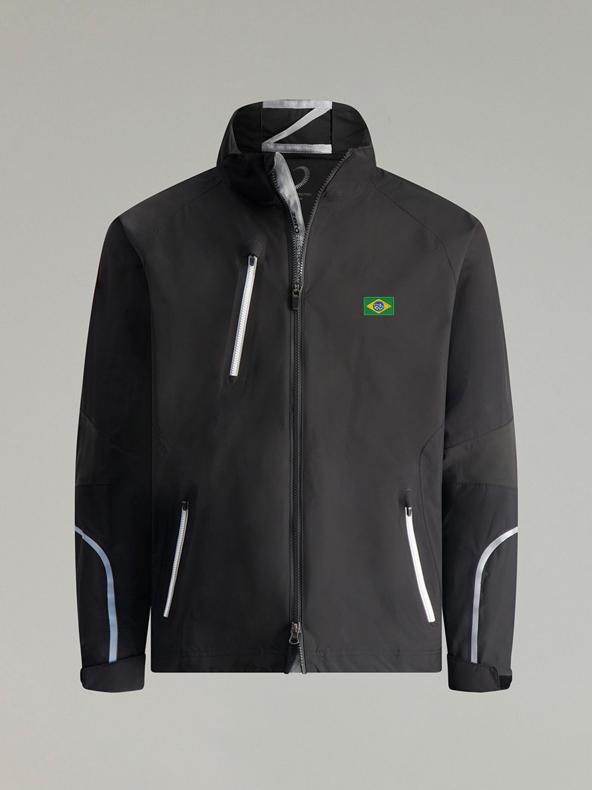 black/metallic silver