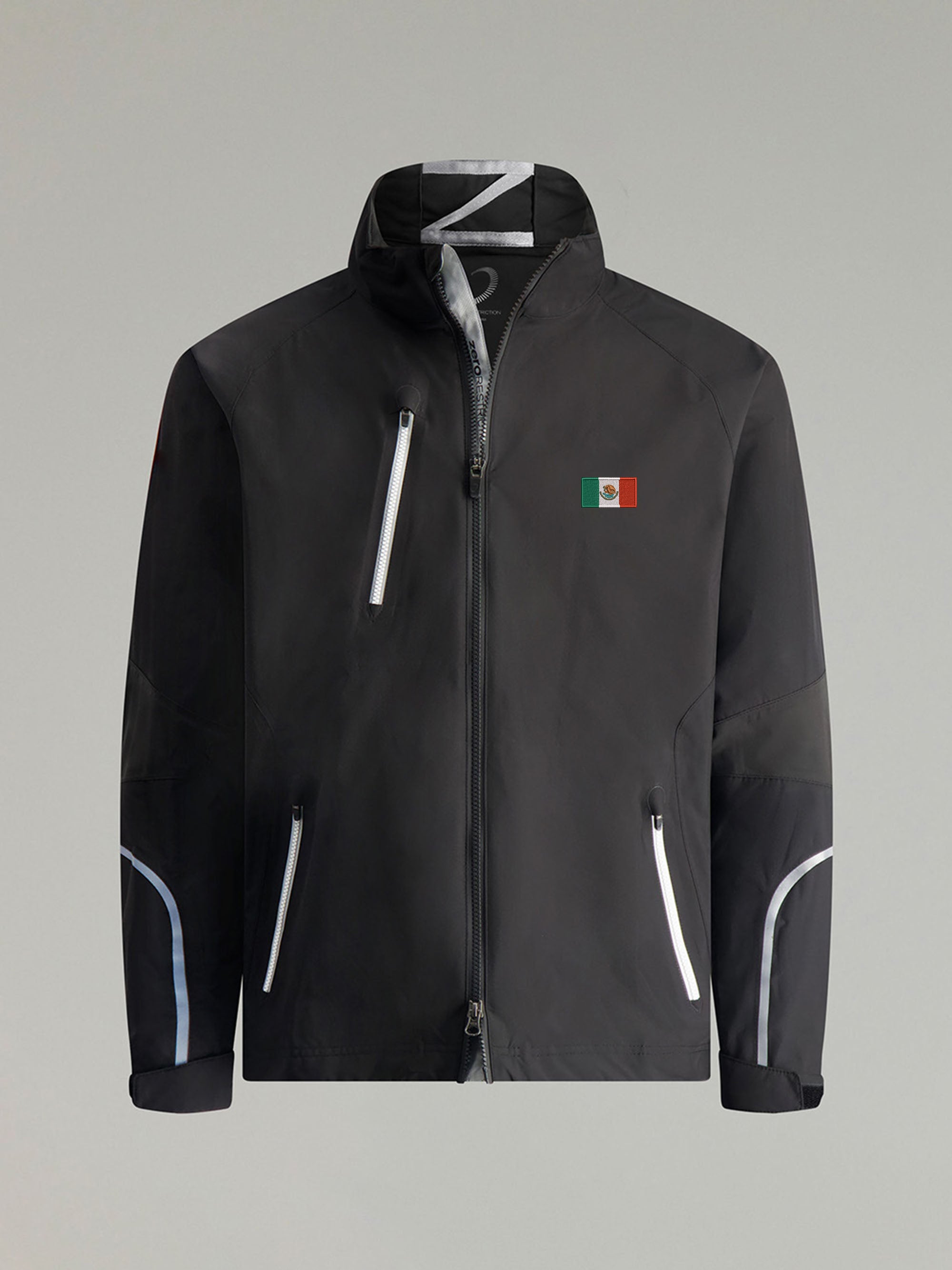 black/metallic silver