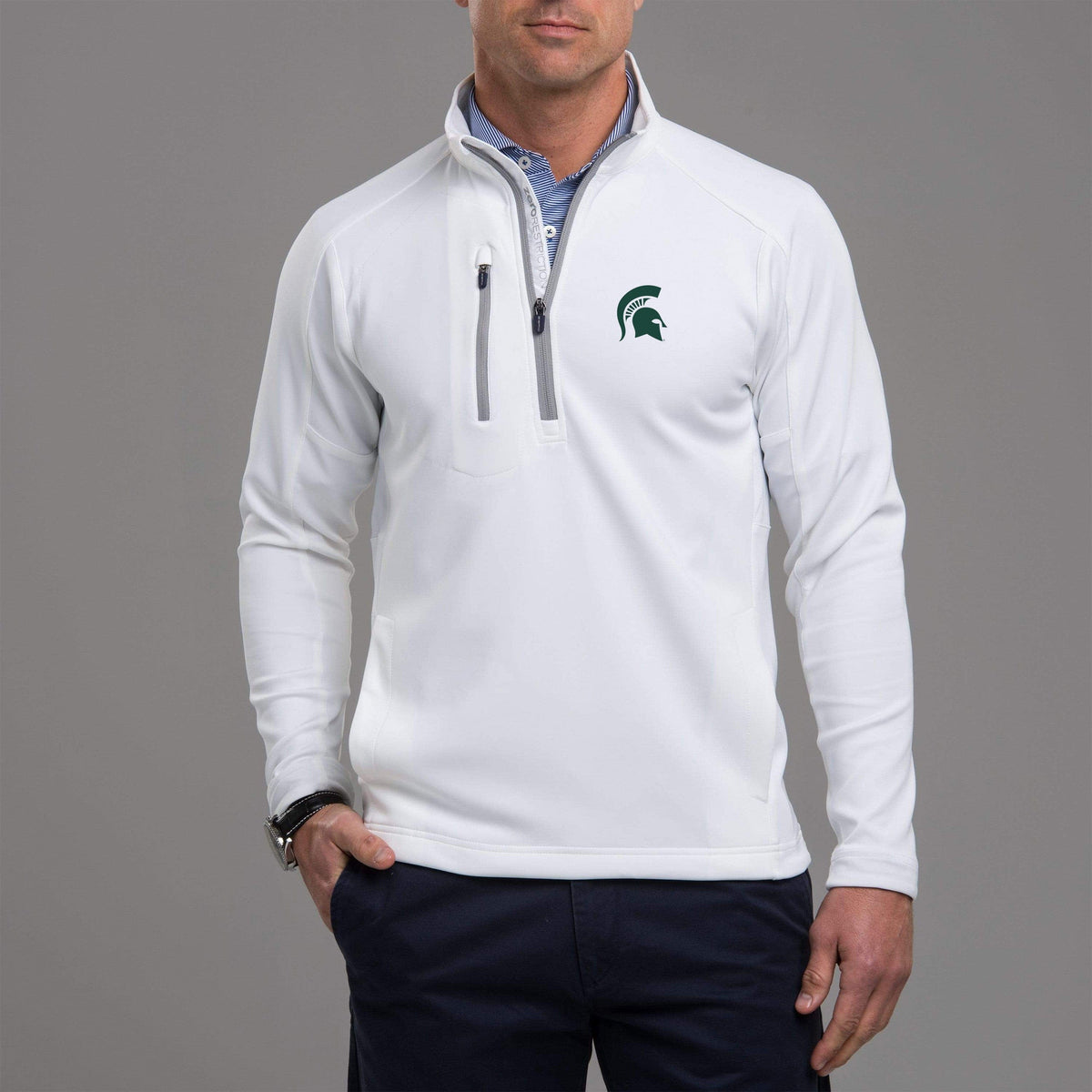 WHITE/METALLIC SILVER