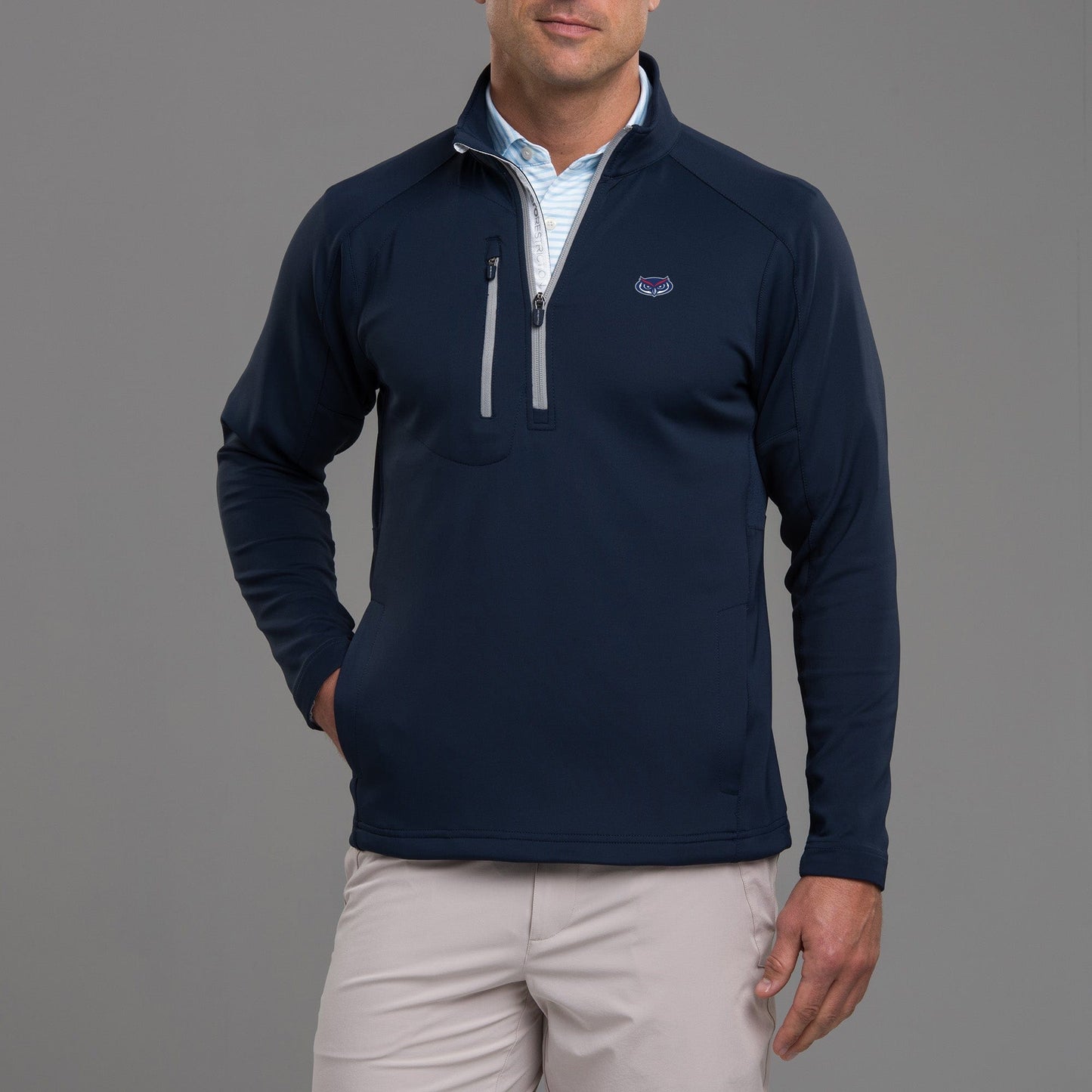 Florida Atlantic University | Z500 1/4 Zip Pullover | Collegiate - Zero Restriction