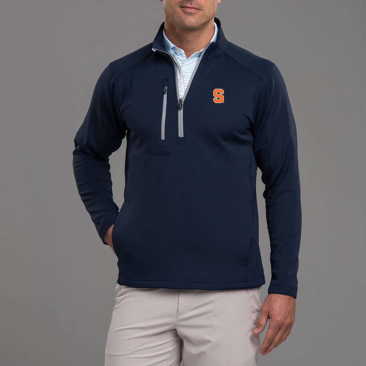 NAVY/METALLIC SILVER