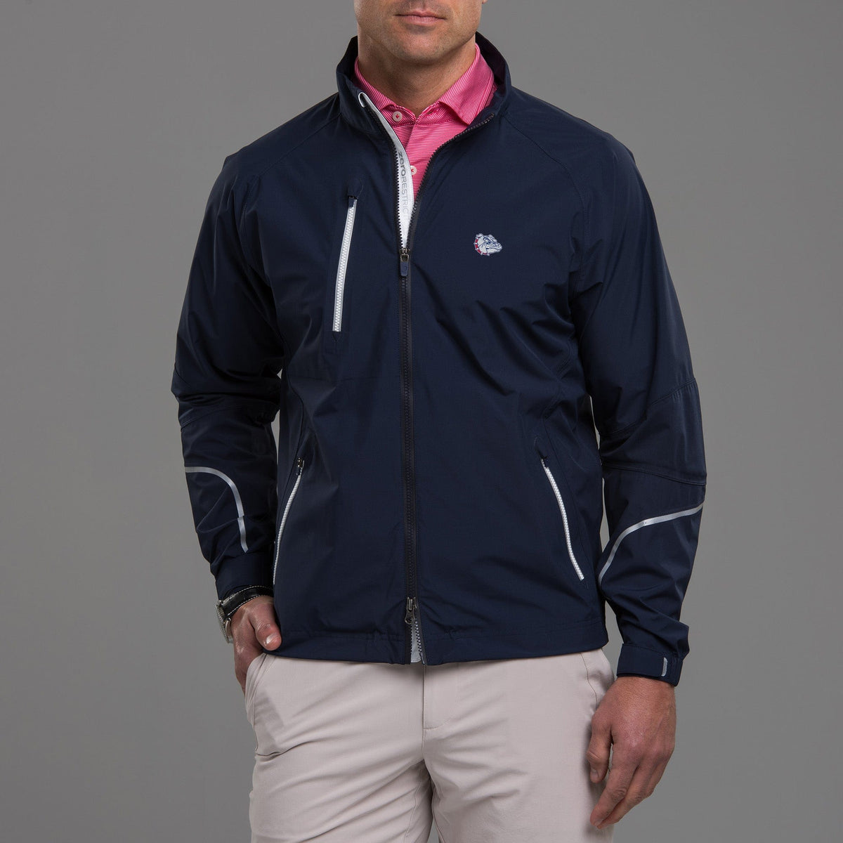 NAVY/METALLIC SILVER