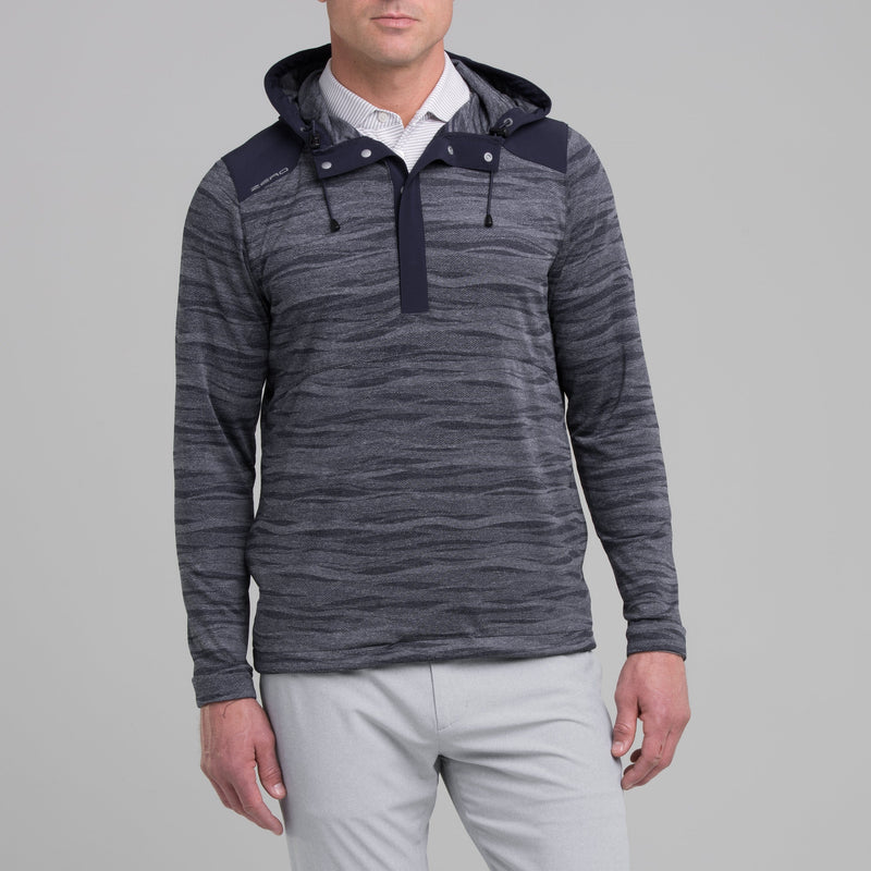 WAVE TEXTURED JACQUARD HOODIE